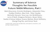 Summary of Science Thoughts for ... - Marine Data Center...Summary of Science Thoughts for Possible Future NASA Missions, Part I Mark Bourassa, Ernesto Rodríguez, Alexandra Chau,