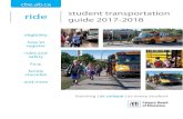 ride student transportation guide 2017-2018 · drivers and Service Providers, schools and Transportation Services. Families are responsible for the safe passage of students to and