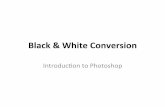 Black & White Conversion · Black & White Conversion • DO NOT DO in-camera monochrome conversion – only uses red channel, throws away 2/3 of your data (blue and green channels)