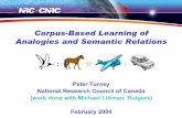 Corpus-Based Learning of Analogies and Semantic Relations … · Corpus-Based Learning of Analogies and Semantic Relations ... • our use of cosine for analogies is new – we measure