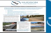 RETAINING WALL PRODUCTS - hudsoncivil.com.au · Full block mass, approx. 1.85T, with 1.2m2 face Permeable no-fines concrete, improves drainage Corners, angles and slopes accommodated