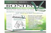 Olde Country Health Store · Beauty has never been so easy. BONITA V Improves Common Hair Skin and Nail Conditions: Str ongest ... heal your skin, and to slow the natural destruction