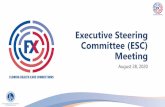 Executive Steering Committee€¦ · Executive Steering Committee Meeting 8/28/2020 • July 31, 2020 FX ESC Meeting Minutes • FX Program Updates • FX Strategic Roadmap • Budget