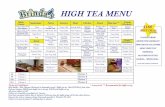 HIGH TEA MENU WEBSITE - Online Night Food Delivery ......Mini Buffet - Min 25person (delivered in disposable trays)/ Buffet set up - Min $350.00 of food value Delivery charges: $40.00