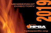 MEMBERSHIP DIRECTORY 2019 - HPBA Pacific · 2019. 6. 14. · Email: gpeterson@americanchimneyshroud.com Eric Peterson Chimney Doctor 134 Main St Weed, CA 96094 Website: Phone: (530)
