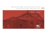 Boletim Estatístico de Setembro de 2020 · the latest dissemination and communication models, statistics users should have a considerably better experience than with the former version.