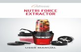QUALITY YOU CAN TRUST NUTRI FORCE EXTRACTORoptimumappliances.com/assets/manual_pdf/EU/OPT...Press and release the PULSE button to pulse at high speed. If you want to pulse more, press
