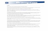 FAQ - Brampton Zoning... · FAQ How do I get to the zoning information on Brampton Maps? On the City of Brampton’s homepage, there is a direct link to the zoning information on
