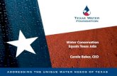 Water Conservation Equals Texas Jobs Carole Baker, CEO...2018/03/04  · gallons per day (MGD) with water savings having an average duration of about 10 years •That is 336,000 to