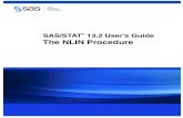 The NLIN Procedure · 2014. 8. 5. · PROC NLIN uses the Output Delivery System (ODS). ODS enables you to convert any of the output from PROC NLIN into a SAS data set. See the section