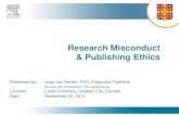 Research Misconduct & Publishing Ethics Issues in Publishing . Scientific misconduct â€“ Fabrication
