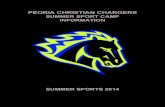 PEORIA CHRISTIAN CHARGERSstorage.cloversites.com/peoriachristianschool/documents/Summer c… · Camp #18 “Beginner” Softball (2nd – 6th graders) This camp is for girls who are