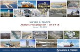 Larsen & Toubro Analyst Presentation 9M FY16investors.larsentoubro.com/upload/AnalystPres/FY2016AnalystPres9… · Analyst Presentation ... Project Cost: `21 Bn Metros: Portfolio: