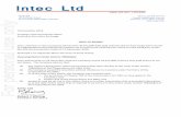 ISSUE OF SHARES - ASX · ISSUE OF SHARES Intec Ltd (Intec or the Company) advises that 44,972,800 fully paid ordinary shares have today been issued to sophisticated and professional