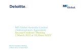 MF Global Australia Limited (Administrators Appointed ......Mar 02, 2012  · Second Creditors’ Meeting 2 March 2012 10.30am AEST MF Global Australia Limited (Administrators Appointed)