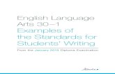Examples of the Standards for Students’ Writing...Literary Texts Assignment. Choose from short stories, novels, plays, screenplays, poetry, films, or other literary texts that you