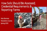 How Soils Should Be Assessed Credential Requirements ... · Certified Soil Tester or Professional Soil Scientist Profile Descriptions Use the USDA ... CST or PSS CST or PSS CST, PSS,