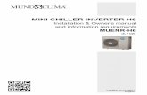 MINI CHILLER INVERTER H6 - MundoClima€¦ · MINI CHILLER INVERTER H6 English  Installation & Owner's manual and information requirements (5, 7 kW) MUENR-H6 CL25620 to CL25621