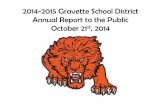 2014-2015 Gravette School District Annual Report to the Public October 21 , 2014 · 2016. 9. 14. · 2014-2015 Gravette School District Annual Report to the Public October 21st, 2014.