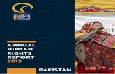 Annual Human Rights Report 2013 Pakistan · words were spoken and the irony is brutally apparent. In May 2013, Pakistan held the parliamentary elections amidst ... their beliefs,