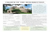 CHURCH OF THE RESURRECTION · 2020. 4. 9. · The burial of ashes in a non-sacred place is . 4. ~ Keeping ashes at home ~ distributing ashes among family members ~ scattering ashes