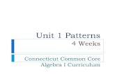 Unit 1 Patterns - Connecticut...18 CT Common Core Algebra 1- Unit 1 Investigation 1: Representing Patterns Exit Slip 1.1 asks student to identify a pattern, represent the pattern using