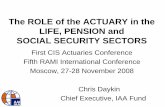 THE ROLE OF THE ACTUARY IN THE ECONOMYactuaries.org/FUND/Moscow/Daykin_Role_Actuary.pdfTHE ACTUARY - a brief history • Roman origins of name (actuarius) • actuary of the Society