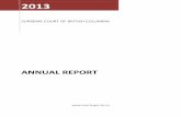 SUPREME COURT OF BRITISH COLUMBIA · Supreme Court of British Columbia | 2013 Annual Report | 3 THE HONOURABLE MR.JUSTICE RONALD A. MCKINNON (New Westminster) Appointed to the County