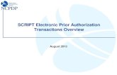 SCRIPT Electronic Prior Authorization Transactions OvervieSCRIPT Standard and the ASC X12 278 for prior authorization – Many perspectives were heard – Alternatives were presented