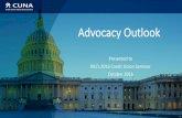 Advocacy Outlook - RKL LLP · Preserve favorable tax treatment of credit unions. FierceCUNA/League 360° advocacy. ... class of covered persons, service providers, or consumer financial