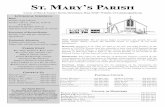 St. Mary s Parish · 09/12/2018  · St. Mary’s Christmas Choir Invitation The St. Mary’s Christmas Choir, which includes St. Mary’s Adult Choir will be providing music for