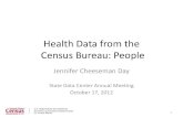 Health Data from the Census Bureau: People · 2015. 8. 14. · Physical therapists. Dentists. Miscellaneous therapists, ... Occupational therapists. Veterinarians. Massage therapists.