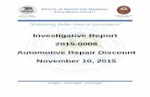 Investigative Report 2015-0008 Automotive Repair Discount ......2015/11/10  · November 10, 2015 John A. Carey Inspector General OFFICE OF INSPECTOR GENERAL PALM BEACH COUNTY INVESTIGATIVE