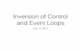 Inversion of Control and Event Loopspsnyder/cs342-summer2017/assets/slides/2… · 17/07/2017  · Inversion of Control • Also know as "async" programming • Register code that