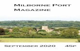 Milborne P ort Ma gazi ne · 2020. 9. 3. · Hypnotherapist LCCH Meditation and Reiki Healing Topical Workshops Promoting Wellbeing Confidentiality Assured Mindfulness for Stress