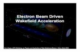 Electron Beam Driven Wakefield Acceleration · Zhou3 1 STI Optronics, Inc., Bellevue, WA 98004-1495, USA 2 Brookhaven National Laboratory, Upton, NY 11973 USA 3 University of California