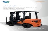 Pneumatic Diesel and LPG 2.0 to 3.5 ton Series · Doosan 7-Series forklifts can be used in a variety of applications: 7-Series Diesel and LPG Forklifts 2.0 to 3.5 Ton Series Building