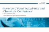 Berenberg Food Ingredients and Chemicals Conference · Overview and strategy page 3 2. Current highlights page 12 3. Financial Highlights Q1 2020/21 page 17 ... Ethanol (€ / m³)