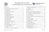 Birmingham City University Harvard Referencing: Concise Guide · © Birmingham City University 3 09/09/2020 1. Introduction This guide provides a concise definition of the different