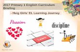 2017 Primary 1 English Curriculum Briefing Partners... · 2017. 1. 5. · Term 1: 1. Journal Writing (E.g. My First Day of School, My School, My Friends, My Family etc.) 2. Story