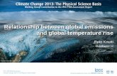 Relationship between global emissions and global ...Reto Knutti CLA chapter 12 . Climate change commitment • Stable CO 2 concentration will result in further warming over centuries.