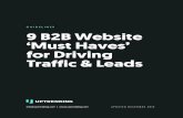 GUIDELINES 9 B2B Website ‘Must Haves’ for Driving Traffic & Leads€¦ · website into a high-value business asset, it needs to attract visitors, educate them, and convert them