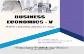 Business Economics – V · Business Economics – V Macro Economic Aspects of India (As Per the New Syllabus of T.Y. B.Com. from the Year 2018-19, Semester V, University of Mumbai