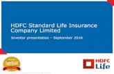 HDFC Standard Life Insurance Company Limited · Insurance Company (‘HDFC Life’) is partnership between HDFC Ltd. and Standard Life 1st private life insurer to launch operations