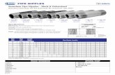 PIPE NIPPLES · Close Pipe Nipple Lengths in in in 1⁄ 8 0.405 3 ... Note: Other lengths available upon request. 8" Pipe Size available as POA - contact your Anvil Representative