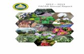 2012 2013 FACAA Annual Report - UF/IFASSunbelt Ag Expo 2013- Cindy Sanders ... Presentation of the Gavel Adjourn . 2012 – 2013 FACAA Annual Report 2 President’s Report 2012-2013