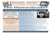 See Page 2 The Homesteader - Deschutes Historical Museum · Historic Preservation’s Research & Policy Lab has developed a portfolio of innovative research that demonstrates the