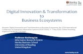 Digital Innovation & Transformation to Business Ecosystemsfemib.scitevents.org/Documents/Previous_Invited... · • BlackBerry (RIM) was competing alone and had little strategic partnership