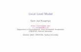Local Level Model - Aarhus Universitet · 2016. 10. 11. · Day 1 : Local Level Model Program : Introduction Local level model Statistical dynamic properties Filtering, smoothing