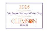 2015 Employee Recognition Day - library.clemson.edulibrary.clemson.edu/depts/staffweb/files/2016/05/2016-erd-slideshow.pdfAppreciation Notes. Shirley Hendricks. Shirley always displays